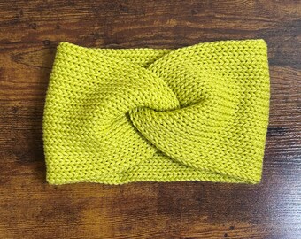 Grass Handmade Knit Twist Ear Warmer