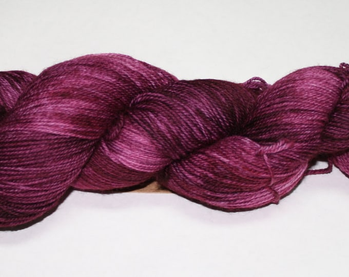 Ready to Ship - Plum Hand Dyed Yarn - Rustic Fingering