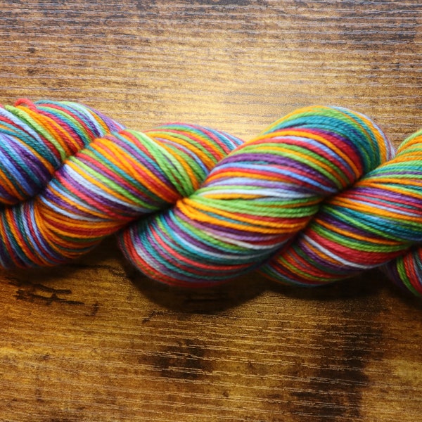 Dyed to Order - Anything's Possible If You've Got Enough Nerve Self Striping Sock Yarn