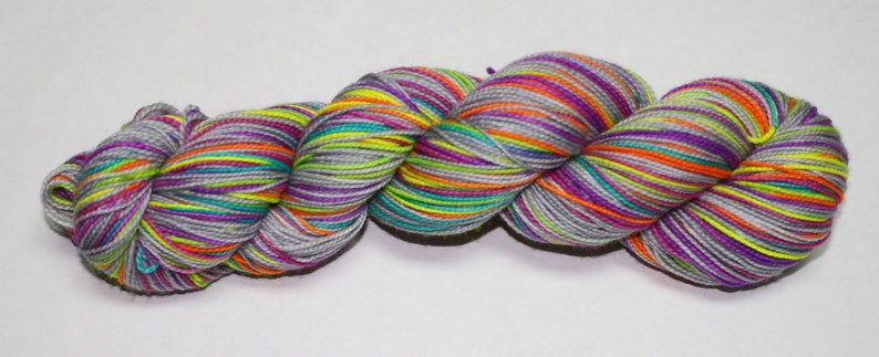 Dyed to Order Make Me Smile Self Striping Hand Dyed Sock Yarn image 1