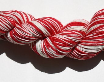 Dyed to Order - Red Wings Self Striping Hand Dyed Sock Yarn