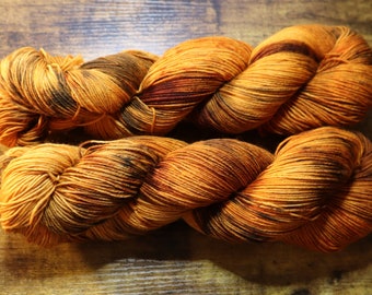 Pumpkin Spice Hand Dyed Yarn