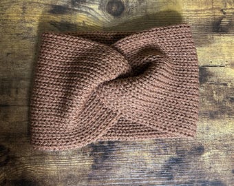 Fawn Handmade Knit Twist Ear Warmer