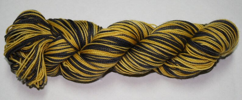 Dyed to Order Bumble Bee Self Striping Sock Yarn image 1