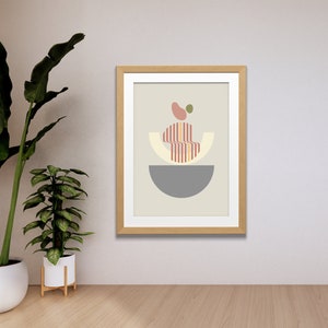 koreanisches Food Kunst Poster Naengmyeon cold noodle Abstraktes mattes Poster