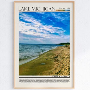 Lake Michigian Lake Art Druck, Bilder Bilder, Gibson Strand Fotografie, Great Lakes Wand Kunst, Küstenlandschaft