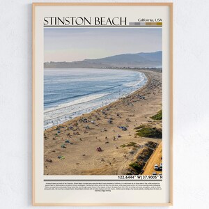 Stinson Beach Kalifornien Wand Kunst Druck, Küsten Strand Fotografie, USA Reise Poster, Ozean Landschaft Wohnkultur