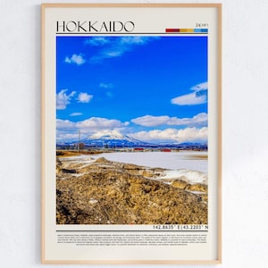 Hokkaido Japan Landschaft Poster | Rustikale Mt. Yotei Ansicht Wand Kunst Druck | Japan Wohn Dekor & Geschenke