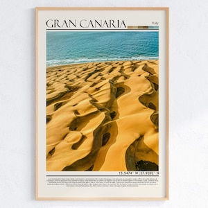 Gran Kanaria Poster, Gran Kanaria Wandkunst, Gran Kanaria Poster Druck, Gran Kanaria Druck, Gran Kanaria Reise, Spanien / Europa