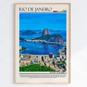 Cartaz de viagem do Rio de Janeiro, arte de parede do Rio de Janeiro, foto do Rio de Janeiro, decoração do Rio de Janeiro, Rio de Janeiro / Brasil