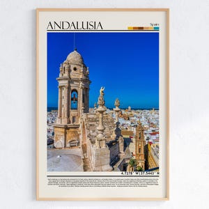 Andalusien Wandkunst, Andalusien Druck, Andalusien Reiseplakat, Andalusien Poster, Andalusien Poster Druck, Spanien / Europa
