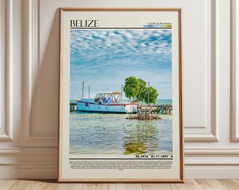 Quadri da parete del Belize / Stampa del Belize / Poster del Belize / Decorazioni da viaggio per l'America Centrale / Regalo di viaggio per l'America Centrale