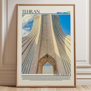 Tehran Print, Tehran Framed Wall Art, Tehran Poster, Tehran Travel, Tehran Art Print, Tehran/Iran