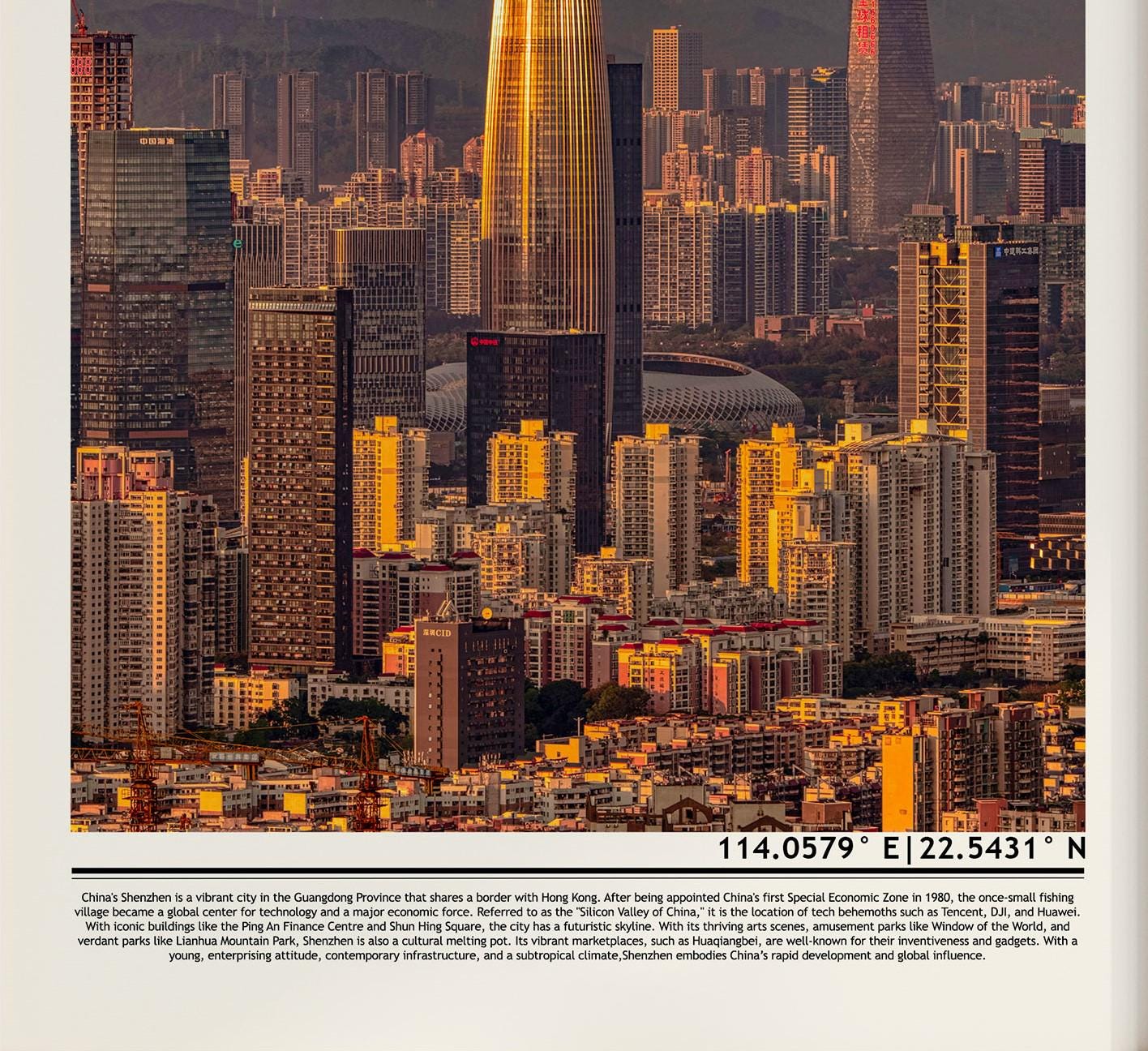 Shenzhen Print, Shenzhen Wall Art, Shenzhen Poster, Shenzhen
