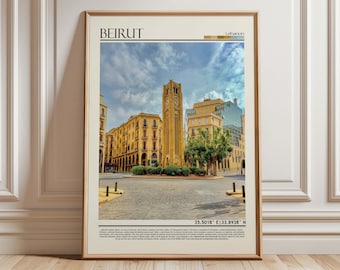 Beirut Libano Wall Art / Poster di Beirut / Stampa del Libano / Poster di viaggio in Medio Oriente