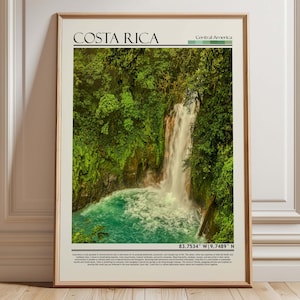 Costa Rica Wall Art | Celeste River Print | Costa Rica Rainforest Nature Poster | Costa Rica Tropical Landscape Decor | Central America