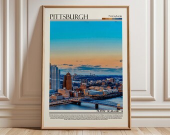 Pittsburgh Skyline, Pennsylvania, Art Print (545) - Etsy