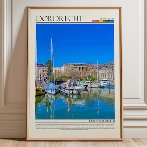 Dordrecht Netherlands Travel Print Wall Art | Dordrecht Wall DÃ©cor Poster | Germany Art Lover Gift