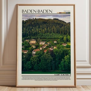Baden -Baden Travel Poster, Baden -Baden Wall Art, Baden -Baden Poster Print, Baden -Baden Photo, Baden -Baden Décor, Baden -Baden/Germany