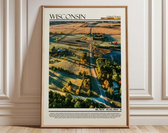 Wisconsin Countryside Wall Art Print| Wisconsin  Landscape Photography| Wisconsin Home Decor| Wisconsin Poster| USA