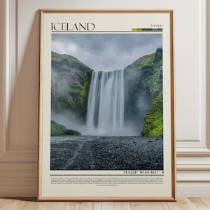 Island Wand Kunst Druck, Island Reise Poster, Island Foto Druck, Island Poster, Island Dekor, Island/Europa
