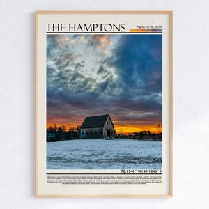 Stampa degli Hamptons, Poster degli Hamptons, Arte murale degli Hamptons, Viaggio negli Hamptons, Opera d'arte degli Hamptons, Long Island/New York