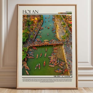 Hoi An Vietnam Wall Art Poster| Hoi An Travel Print | Vietnam Gift Artwork| Asia Wall Hanging Home Decor