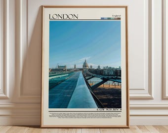 London Wandkunst, London Poster, London Druck, London Reiseplakat, London Art, London Dekor, London/England