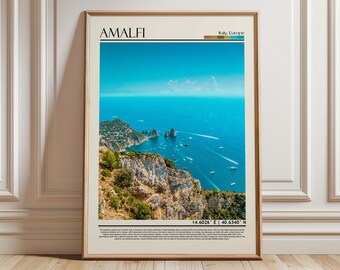 Amalfi Wall Art Print , Amalfi  Photo ,Amalfi Travel Poster , Amalfi Décor, Italy  Artwork