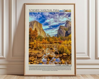 Yosemite National Park Wall Art | Granite Cliffs Poster | USA Home Decor