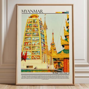 Myanmar  Print, Myanmar Wall Art, Myanmar Poster, Myanmar Travel, Myanmar Art Print, Asia