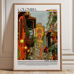 Colombia Wall Art Travel Poster Printable | Travel Photography | South America Poster | Colombian Wall Decor | Digital Download