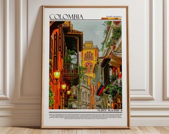 Colombia Wall Art Travel Poster Printable | Travel Photography | South America Poster | Colombian Wall Decor | Digital Download