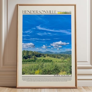 Hendersonville NC Mountain Landscape Print| North Carolina Art| North Carolina  Decor| NC Nature Wall Art