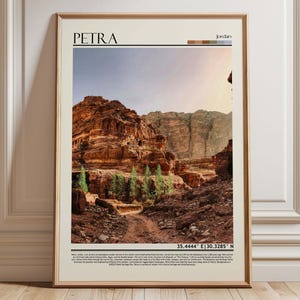 Petra Jordan Wall Art Print |Jordan Travel Print Poster| Petra Gift Art| Middle East Wall Hanging Home Decor