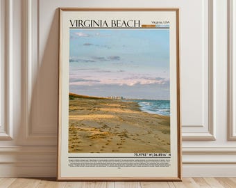 Virginia Beach Print, Virginia Beach Poster, Virginia Beach Wall Art, Virginia Beach Travel, Virginia Beach art Virginia Beach Print