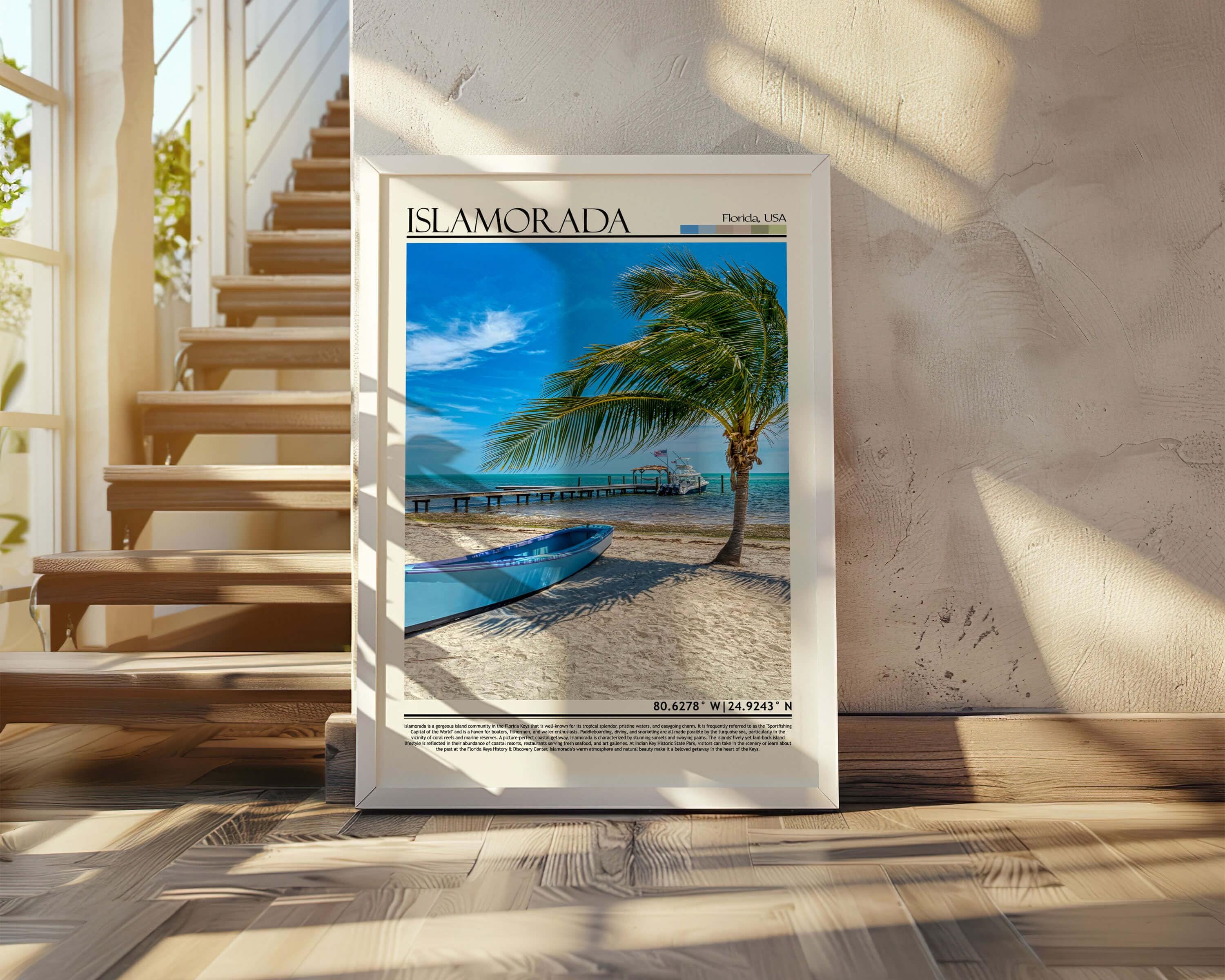 Islamorada Florida Keys Travel Poster | Florida Beach Art Print