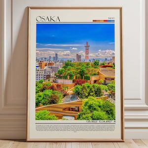 Osaka Japan Namba Parks Art | Japan Poster | Japanese Urban Travel Print | Japan Home Decor