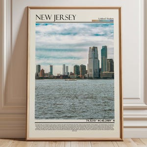 New Jersey Wall Art print |New Jersey Travel Poster | New Jersey Gift Artwork| USA  Home Decor