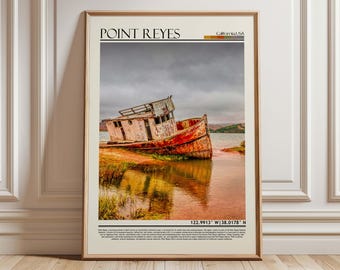 Point Reyes California Wall Art Print | California Landscape Poster | West Coast USA Travel Print| California Home Decor