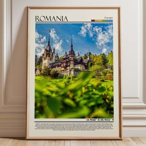 Romania Wall Art Print , Romania Travel Poster,  Eastern Europe Decor, Romanian Scenery, Digital Download or Print