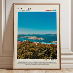 Galicia Spain Wall Art Print | Spain Travel Print Poster| Galicia Gift Art Print | Europe Wall Hanging Home Deco |European Seascape Print