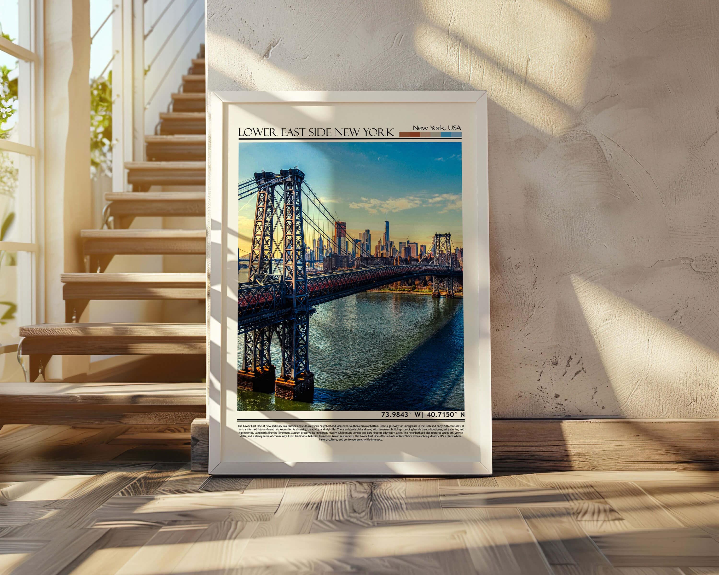 Lower East Side New York Wall Art Print | Lower East Side New York
