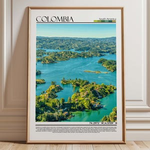 Colombia  Wall Art ,Colombia Travel Poster, South America Art Print, Nature Poster, Guatapé Print