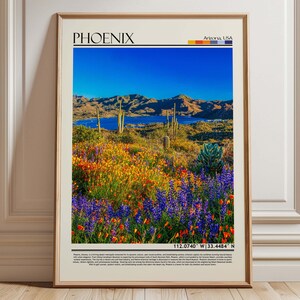 Muurkunst Phoenix, foto van Phoenix, Phoenix-kunstwerk, Phoenix-afdruk, Phoenix-poster, Phoenix Travel, Arizona/VS