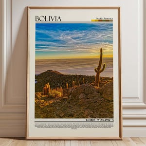 Bolivia Wall Art , Bolivia Artwork , Bolivia Travel Print , Bolivia Travel Gift, Bolivia /South America