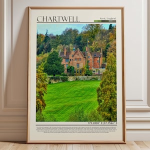 Chartwell Kent England Wall Art Poster| Kent Travel Print Art| England Gift Artwork| Europe Wall Hanging Home Decor