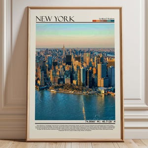 New York City Skyline Wand Kunst Druck | NYC Reise Poster | New York Urban Landschaft Dekor| USA Home Decor