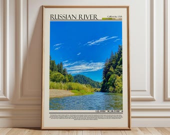 Russian River  Poster Print | California  Wall Art | USA Home Decor