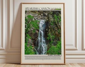 Spearfish Canyon Wall Art Poster | South Dakota Art Print| USA Wall Hanging Home Decor